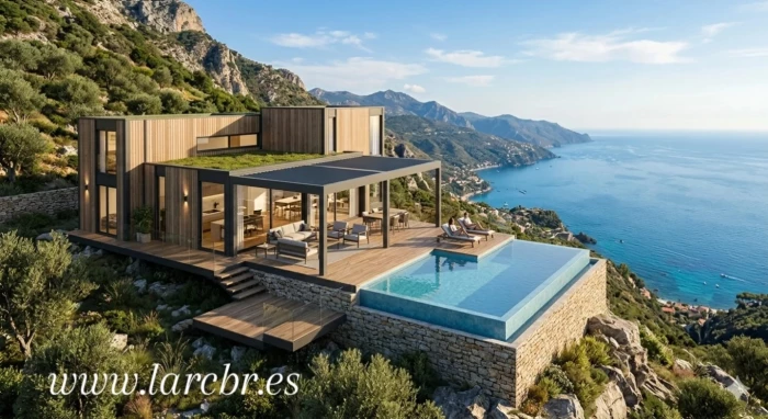 Casa Modular de Lujo con Piscina Infinity y Vistas al Mar